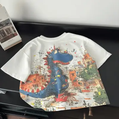 Children Cotton Cartoon T-Shirt Summer Boy 2025