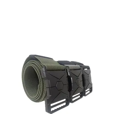 Tactical Elastic Belt Black Nylon Buckle