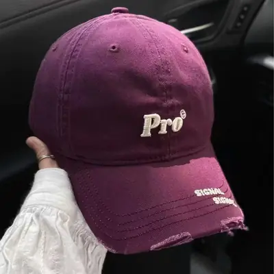 Purple Pro Letter Baseball Cap with Signal Brand