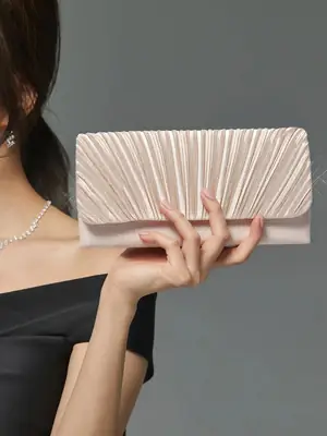 Light Luxury Pleated Silk Dinner Bag
