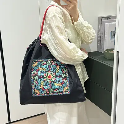 Japanese Embroidered Crossbody Bag for Women