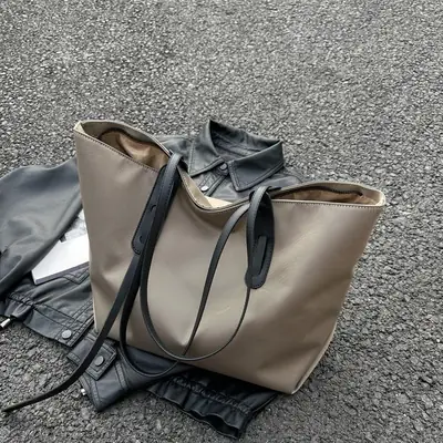 Women's Large Capacity Oxford Cloth Tote Bag Beige