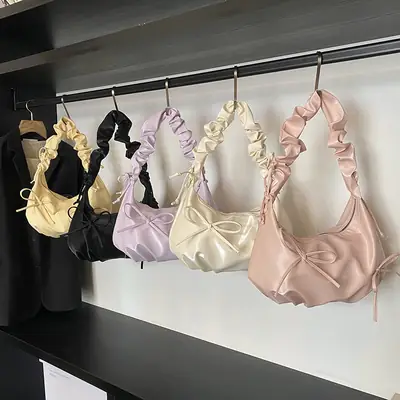 Korean Style Pleated Bag for Women Large Capacity