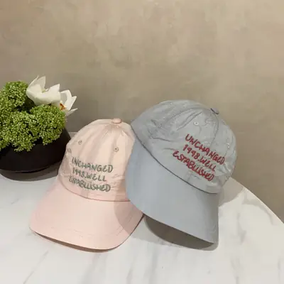 Korean Style Letter Embroidered Baseball Cap for Men Women
