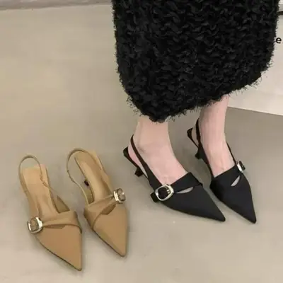 French Pointed Toe High Heels for Women 2025