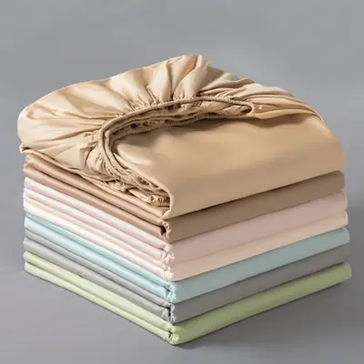 Light Luxury and High-End Feel Long-Staple Cotton Fitted Sheet, Single Piece, All-Cotton Mattress Protector, Pure Cotton Full-Cover Bed Cover, Bedding Supplies
