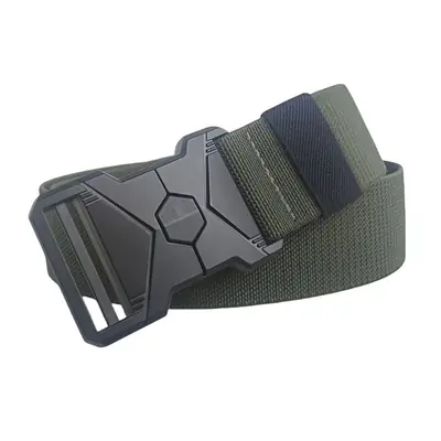 Men's Gold Mesh Elastic Belt with Black Buckle