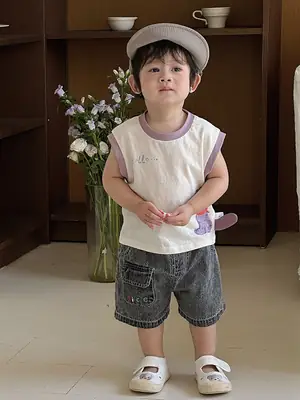 Children's Sleeveless Cartoon Vest Summer Top