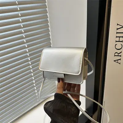White Square Shoulder Bag for Women 2025 Spring Summer