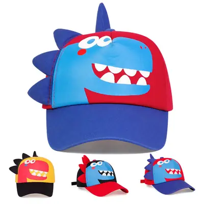 Kids Cartoon Cap Red Yellow Spiky Hair