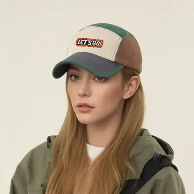American Style Retro Color-Block Baseball Cap for Men Women