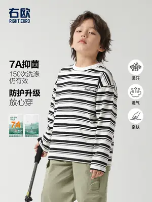 Boys Striped Long Sleeve T-Shirt Spring Autumn Kids