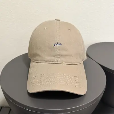 Women's Gray Plus Embroidered Baseball Cap