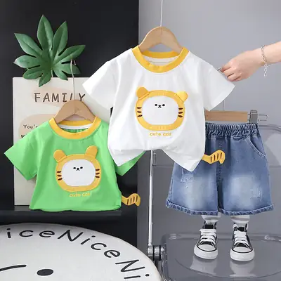 Boys Cartoon Cotton Shorts Set 1-5Yr Summer 2025