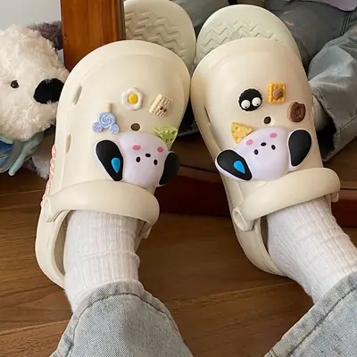 Puppy Clogs Summer Sandals Non-Slip Beige