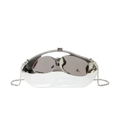 Women's Silver Mirror Sunglasses Crossbody Bag