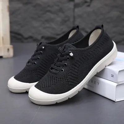 Spring and Autumn New Women's Old Beijing Cloth Shoes Fashionable Painted Casual Shoes Soft Sole Soft Surface Flying Woven Thick Sole Slip-on Shoes