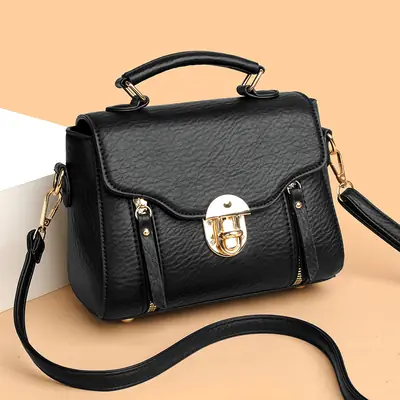 Black Crossbody Bag Women 2025 New Retro Style