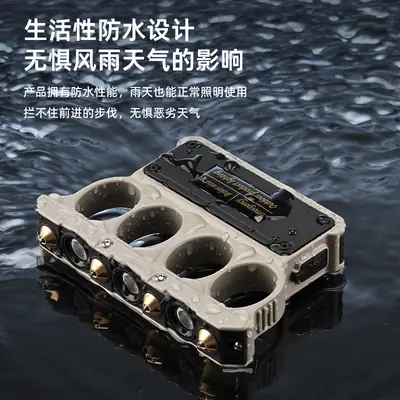 Tactical Car Self-Defense Flashlight with Broken Window Hammer
