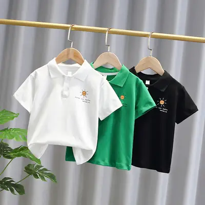 Boys Green Polo T-Shirt Short Sleeve Summer Dress