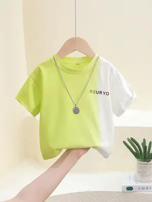 7813 Boys T-Shirt Gradient Tie-Dye Summer Kids