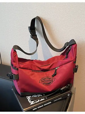 Red Japanese Style Crossbody Messenger Bag for Men Women