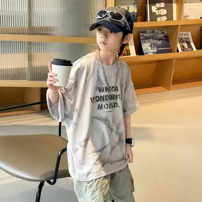 Boys T-Shirt Short Sleeve Summer 2026 Loose Fit