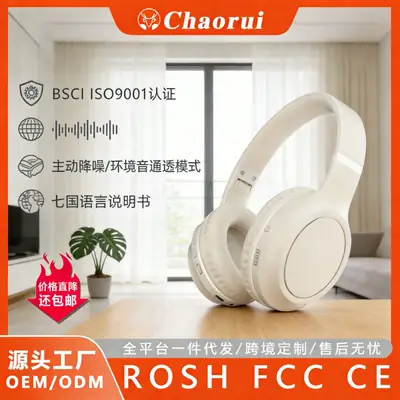 Over-Ear Wireless Bluetooth Headphones Black 6.0 Bass