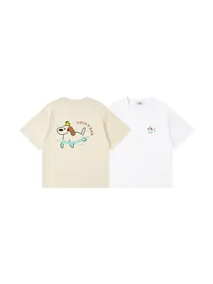 Lucky Dog Short Sleeve T-Shirt for Kids Boys