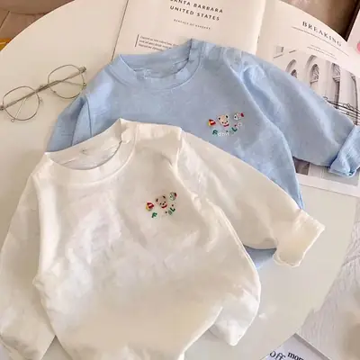 Boys Long Sleeve T-Shirt Autumn New Japanese Style Solid Color Versatile Base Shirt Top Trendy Style