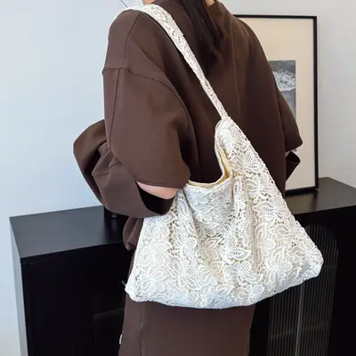 Pastoral Lace Shoulder Bag Large Capacity Women