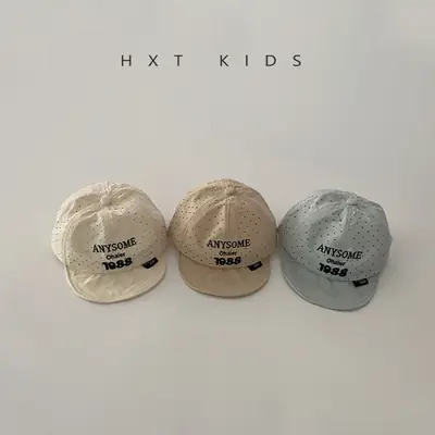Baby Cap Summer Thin Breathable Small Letter Embroidered