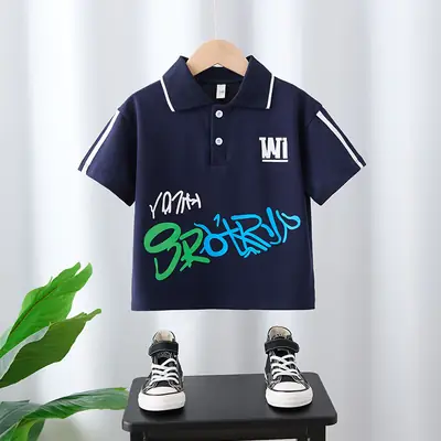 Boys Navy Polo T-Shirt Short Sleeve Summer 2025