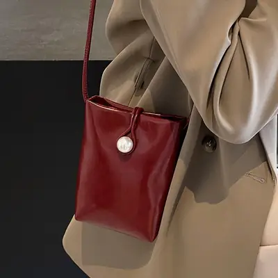 Red Chinese Mini Underarm Bag Women