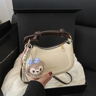 Retro Underarm Bag for Women Casual Shoulder Handbag