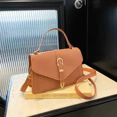 Korean Style Women's Shoulder Bag Brown 2025