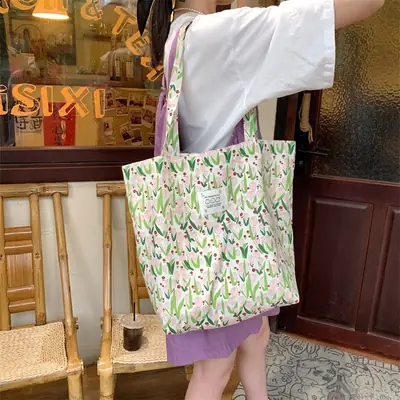 New Spring Floral Shoulder Bag for Students