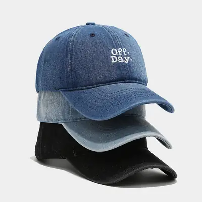 Men's Off Days Letter Embroidered Denim Cap