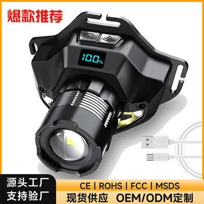 Rechargeable LED Headlamp with Digital Display 100lm