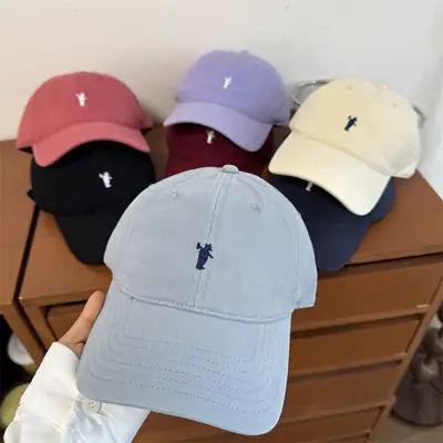 Women Embroidered Baseball Cap Navy Blue