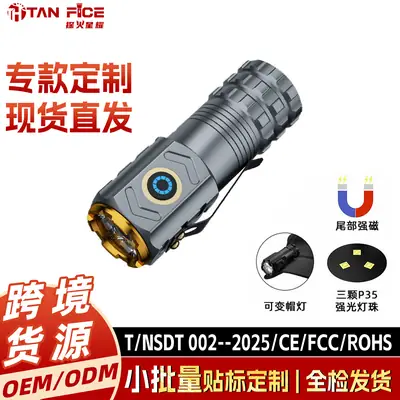 Rechargeable Flashlight with Magnetic Clip & LED Light