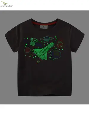 Summer Boys Cotton T-Shirt with Embroidered Design