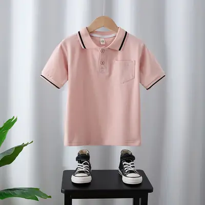 Boys Light Blue Polo Shirt 2025 Summer Wear