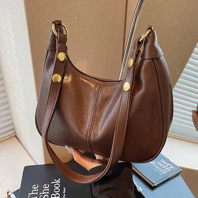 Brown Leather Crossbody Bag for Women 2026