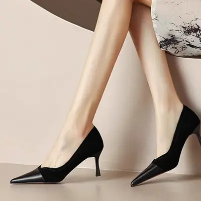 Pointed Toe Stiletto Heels Patent Leather Women