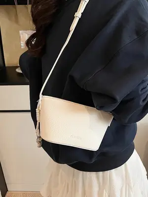 Korean Style Soft Leather Pebbled Crossbody Bag