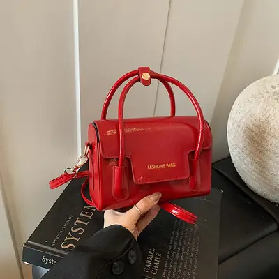 Red 10-Shoulder Crossbody Bag for Women