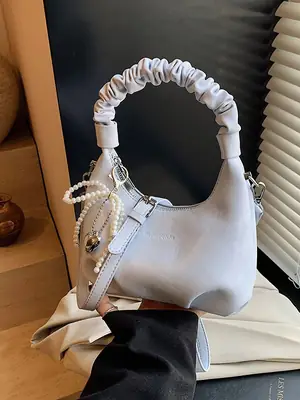 White Elastic Handle Shoulder Bag 2026 New Model