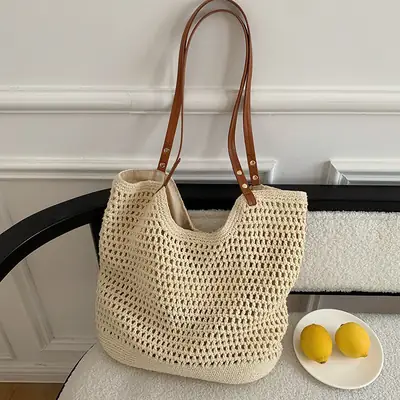 New Hollow Mesh Shoulder Bag for Beach Travel