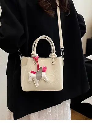Women Crossbody Bag Rabbit Design Beige 2026